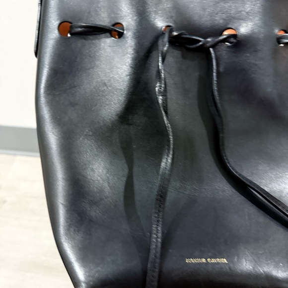 Mansur Gavriel Bucket Bag Ballerina in Black Leather - Picture 5 of 12